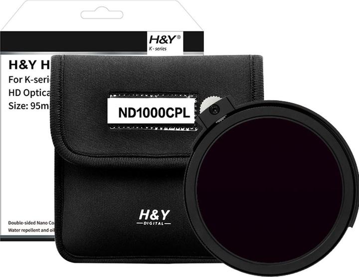 Actual product image H&Y HD ND1000 + CPL plug-in filter set 95mm (95 mm, Neutral density filter)