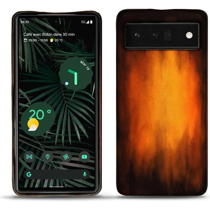 Noreve Lederschutzhülle (Google Pixel 6 Pro), Smartphone Hülle, Violett