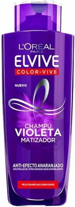 Produktbild L'Oréal Paris ELVIVE COLOR-VIVE VIOLETA champú matizador 200 ml (200 ml, Flüssiges Shampoo)
