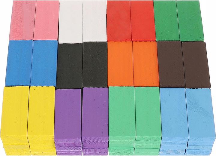 Actual product image Kruzzel Wooden domino set 407 pieces with storage bag