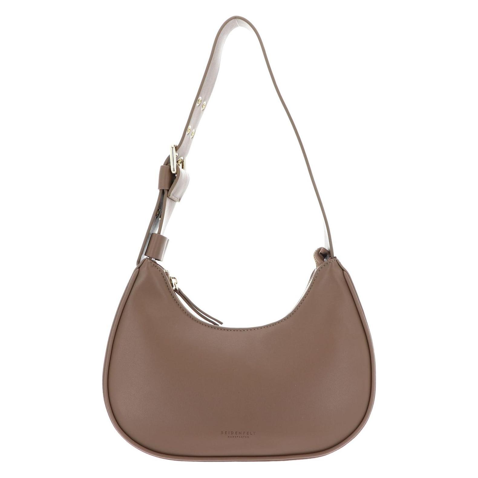 Seidenfelt, Damen, Handtasche, Dalarna Hobo Bag, Braun, Gold