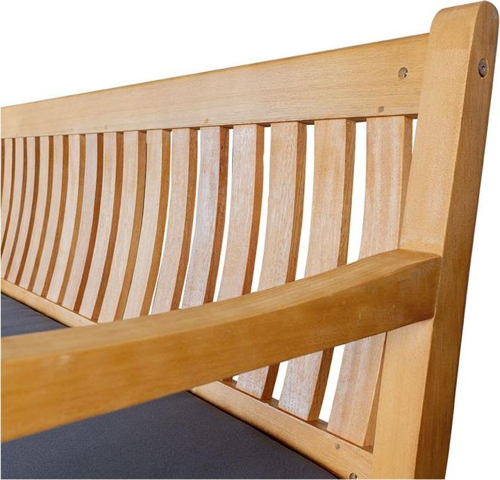 Image du produit Contini Banc 3 places avec coussins anthracite Eucalyptus