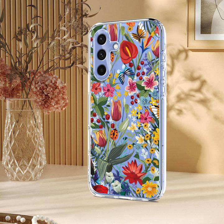 Immagine prodotto Cover-Discount Galaxy S25 FE - Silikon Gummi Hülle Blumen (Samsung Galaxy S25 FE)