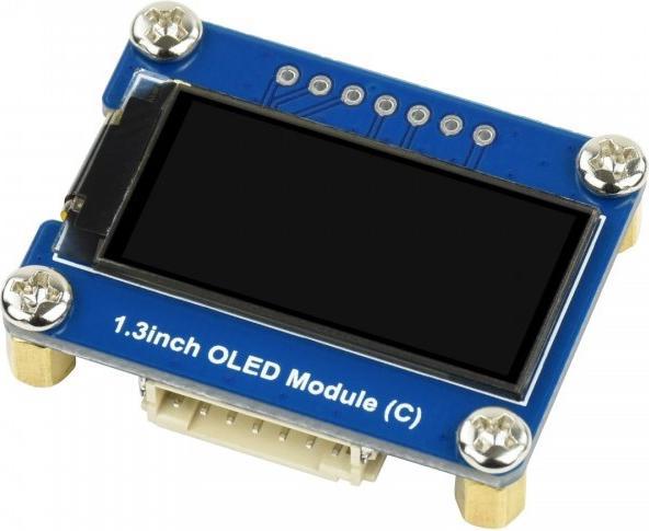 Actual product image WaveShare OLED Display 64x128 1.3inch white I2C SPI