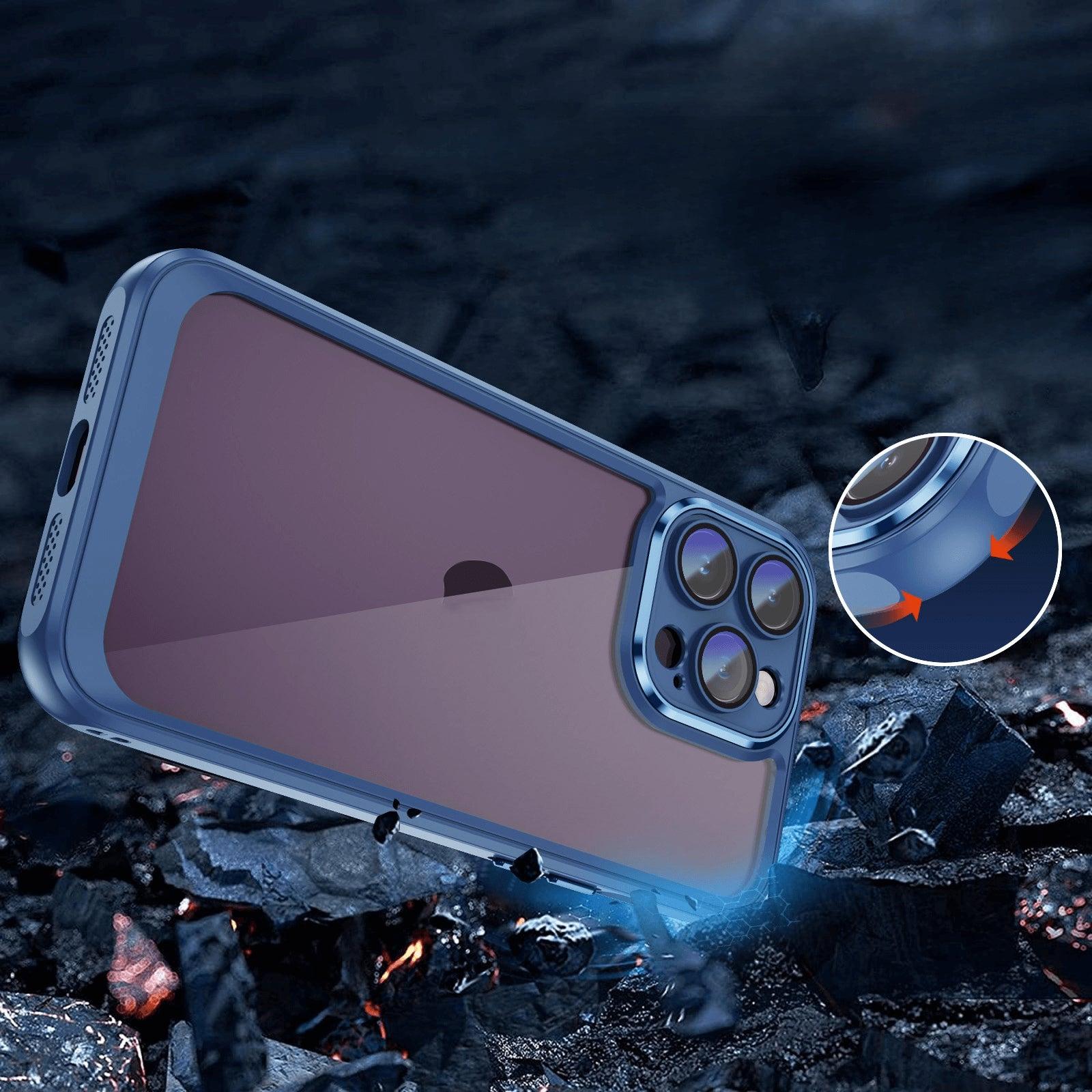 Thumbnail - Cover-Discount iPhone 15 Pro - Hülle mit Kameraschutz blau (Apple iPhone 15 Pro), Smartphone Hülle, Blau