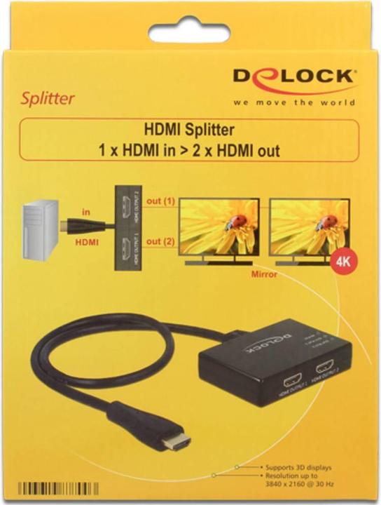 Actual product image Delock Monitor splitter HDMI