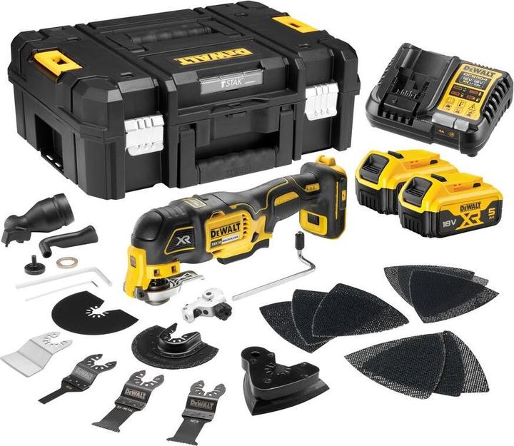 Image du produit DeWalt DCS356P2-QW Multi-herramienta Oscilante sin escobillas XR 18V LI-ION 5Ah, 90 W, 18 V, Jaune