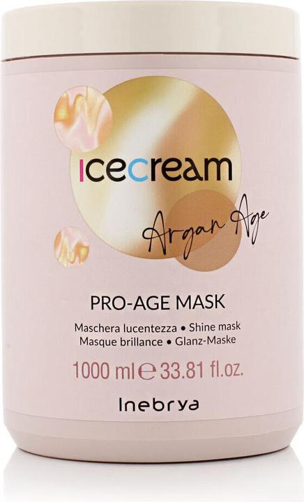 Inebrya Ice Cream Argan Pro Age maska nabłyszczająca z olejkiem arganowym 1000ml (1000 ml)