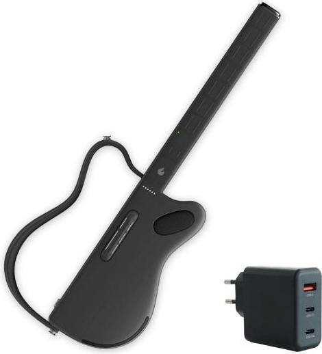 Lava Music Gitarre Genie Smart-Gitarre Schwarz mit Ladegerät (Acoustic guitar)