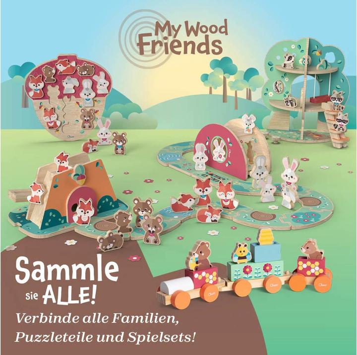 Actual product image Chicco My Wood Friends - Teddy'S Train