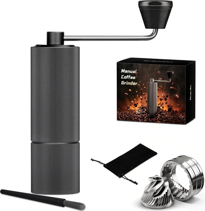 Ruycllo Manuelle Kaffeemühle mit 30 Mahlstufen