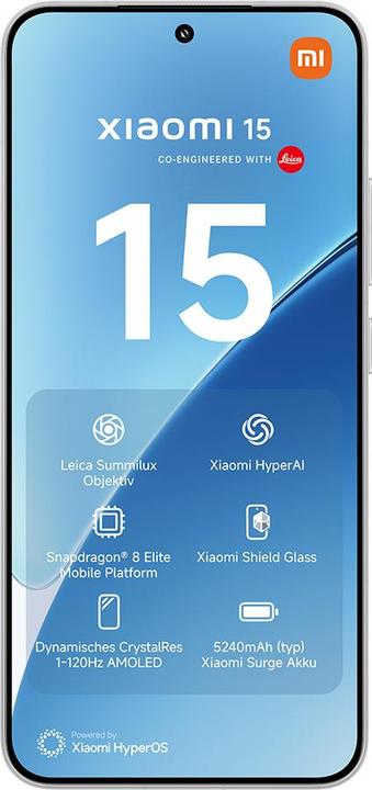 Actual product image Xiaomi 15 + Robot Vacuum S20 Launch Bundle (512 GB, White, 6.36", Dual SIM, 5G)