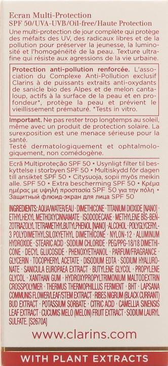 Image du produit Clarins UV Plus Ecran Multi-Protection (Crème solaire, SPF 50, 30 ml, 58 g)
