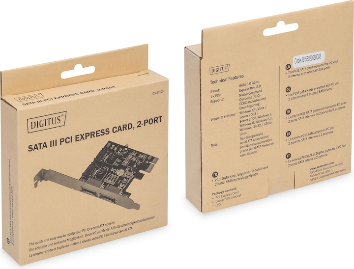 Immagine prodotto Digitus Scheda PCI Express SATA, 2 porte