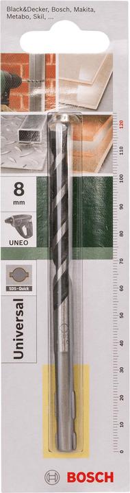 Produktbild Bosch Zubehör Mehrzweckbohrer, Universalbohrer, SDS quick, 8 x 70 x 120 mm (8 mm)