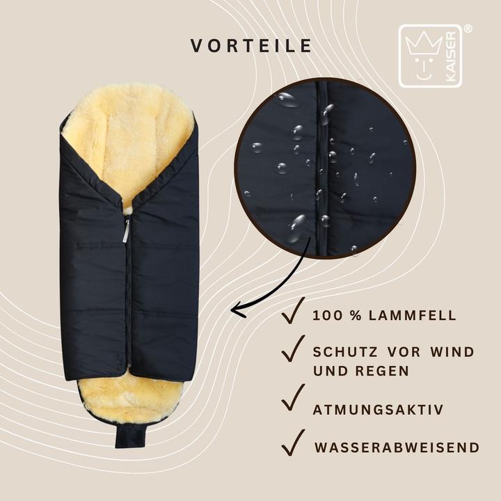 Image du produit Kaiser Baby Kaiser Lammfell Fusssack Iglu 2.0, black