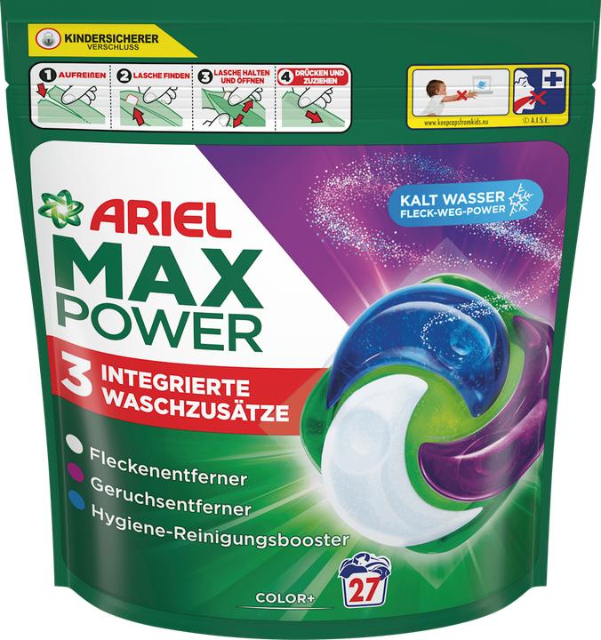 Actual product image Ariel MaxPower Pods Color Waschmittelpods 54 WL (54 Washing cycles)