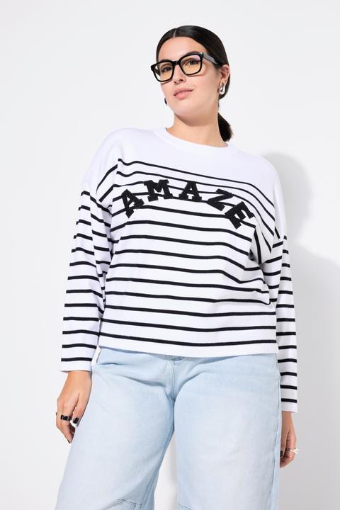 Actual product image Studio Untold Breton Striped Long Sleeve AMAZE Sweater (54)