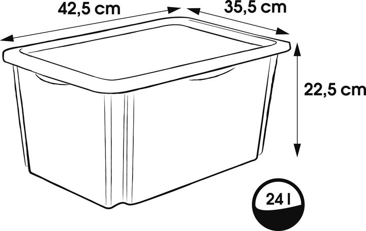 Produktbild keeeper karolina Set mit Deckel bambi (42.5 x 35.5 x 22.5 cm, 24 l)