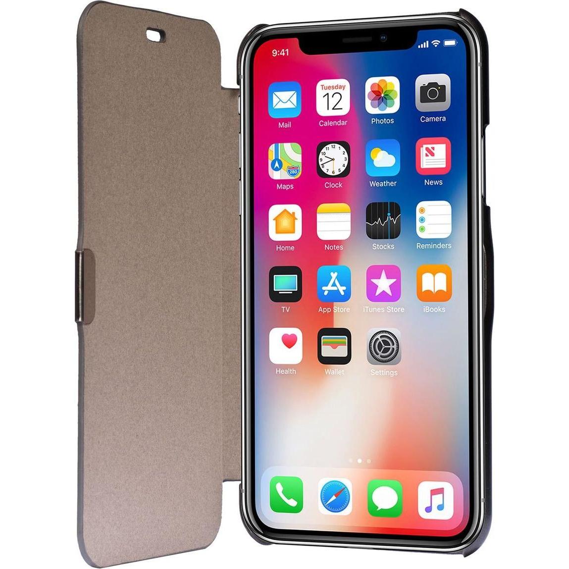 Thumbnail - König Design Apple iPhone X / XS Hülle Case Handy Cover Schutz Tasche Flip Schutzhülle Grau (Apple iPhone XS), Smartphon...