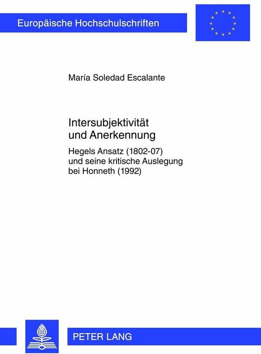 Produktbild Intersubjektivität und Anerkennung (Deutsch, Maria Soledad Escalante, 2012)