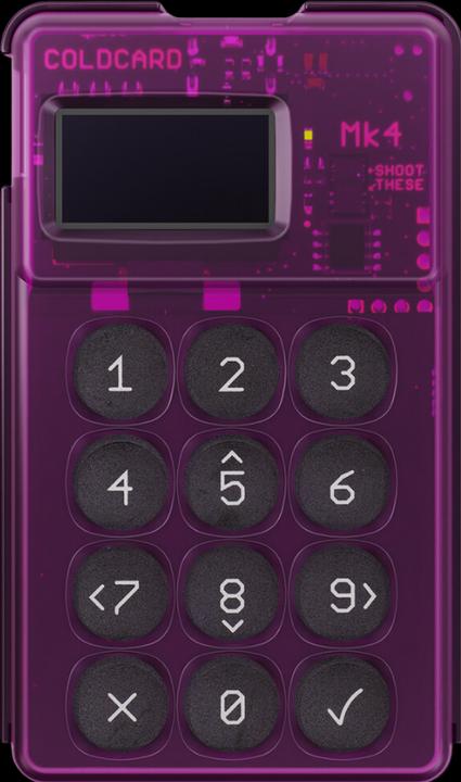 Actual product image Coinkite Coldcard Mk4 - Purple (Bitcoin)
