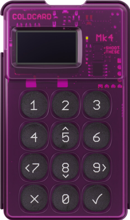 Coinkite Coldcard Mk4 - Purple (Bitcoin)