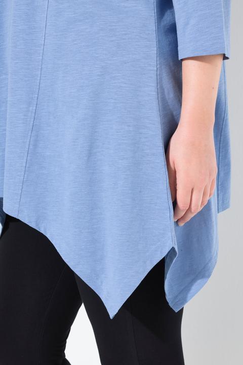 Produktbild Ulla Popken Shirt, Zipfelsaum, V-Ausschnitt, 3/4-Arm (50, 52)