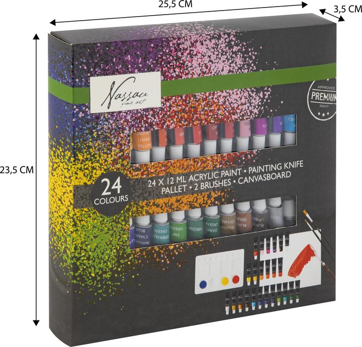 Produktbild Grafix Nassau Classic Acrylfarben-Set, 24x12ml