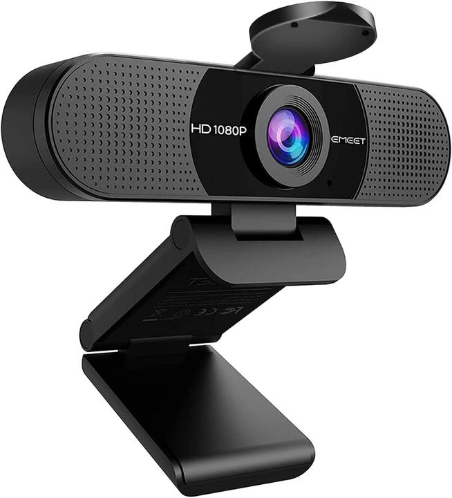 Produktbild EMeet Full HD Webcam mit Dual Mikrofon und Lichtkorrektur