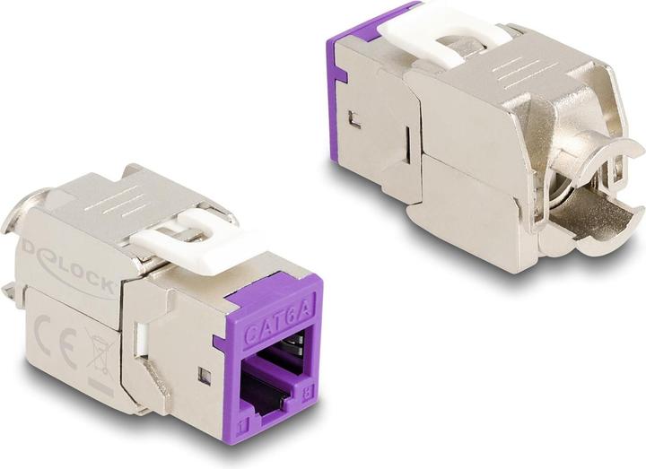 Actual product image Delock Keystone module RJ45 socket to LSA Cat.6A tool-free (Keystone module)