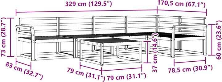 Produktbild vidaXL Gartenmöbel Set