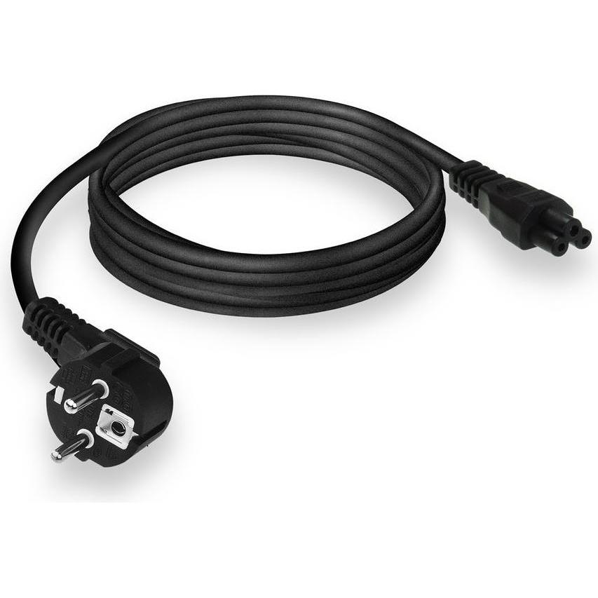 Thumbnail - ACT Powercord mains connector CEE7/7 male (angled) - C5 black 2 m (2 m), Stromkabel
