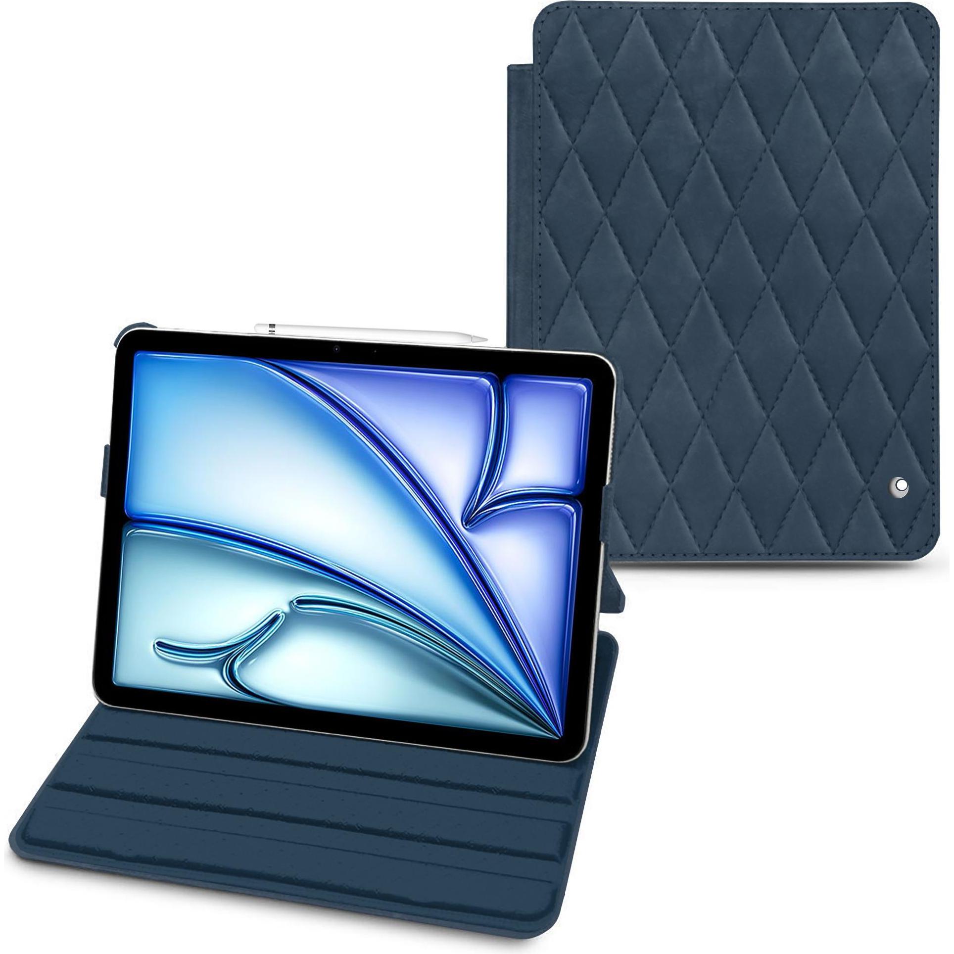 Thumbnail - Noreve Lederschutzhülle horizontal (iPad Air 2022 (5. Gen), iPad Air 2020 (4. Gen)), Tablet Hülle, Blau