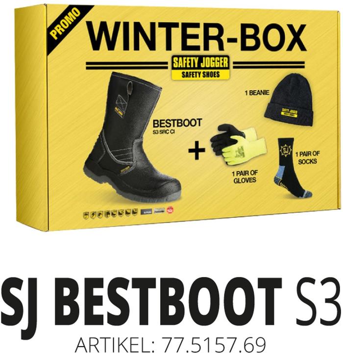 Actual product image Safety Jogger SI9700400 Winterbox Bestboot Sicherheitsschuh, Mütze, Handschuhe und Socken (S3, 40)