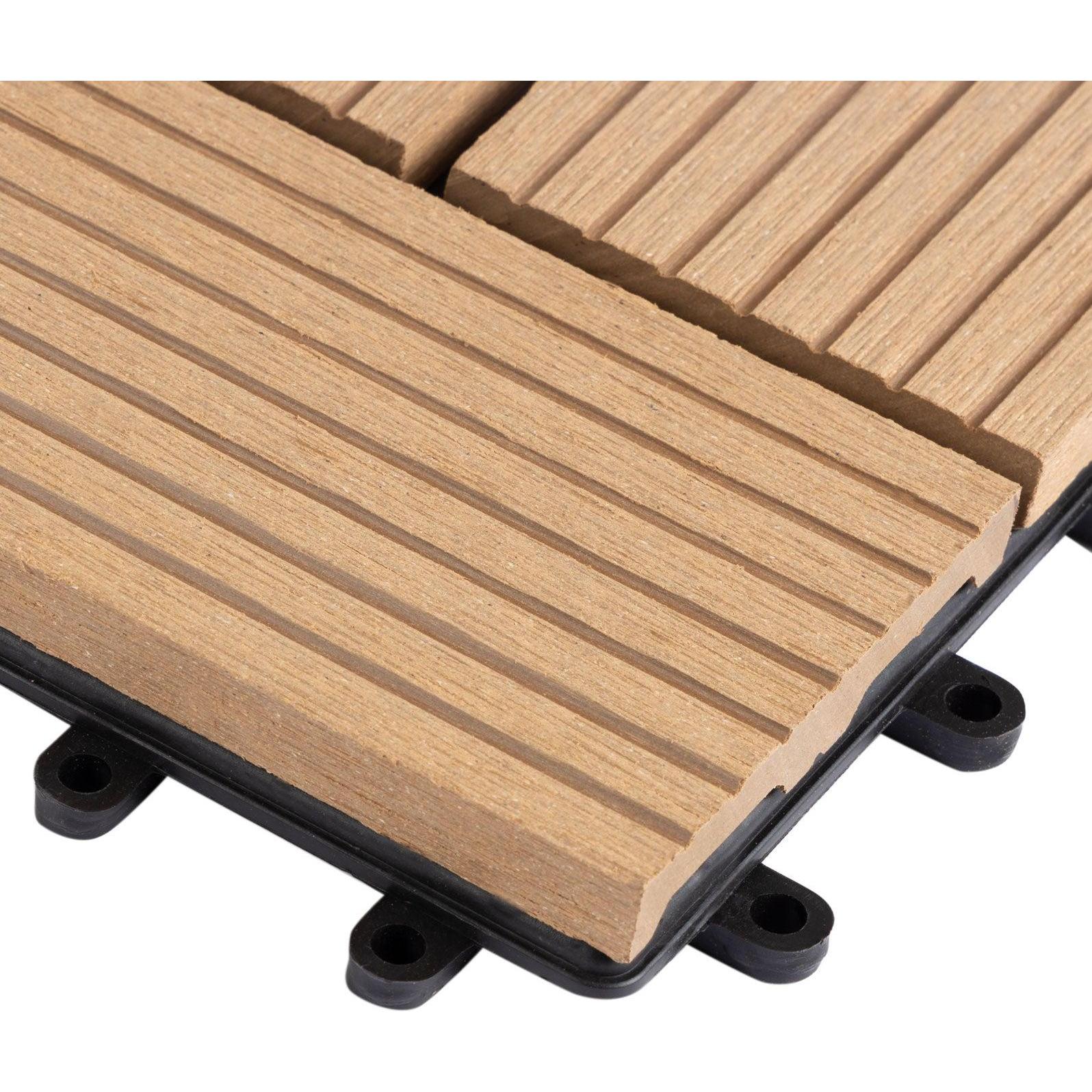 Thumbnail - 6x Floordirekt, Gartenbodenbelag, Classic Teak (30 x 30 cm)