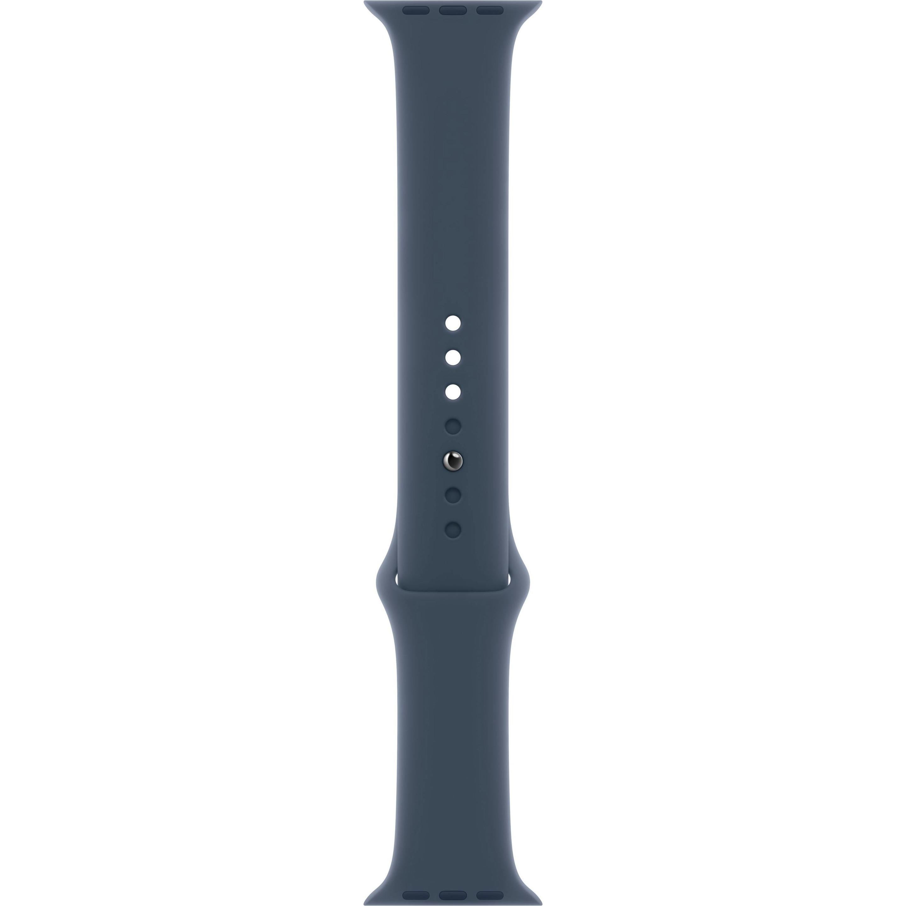 Apple Sportarmband (45 mm, Fluorelastomer, Apple Watch Series 9), Uhrenarmband, Blau