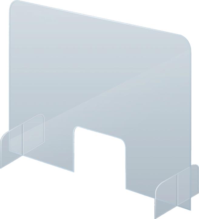 Image du produit Franken Présentoir de comptoir avec passe-plat acrylique (70 x 85 cm)