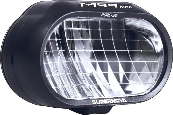 Produktbild Supernova E-Bike Scheinwerfer M99 Mini PURE25, 5-13.5V DC, 450 lm 150Lux, Aluminium Gehäuse, Kabellä (450 lm)