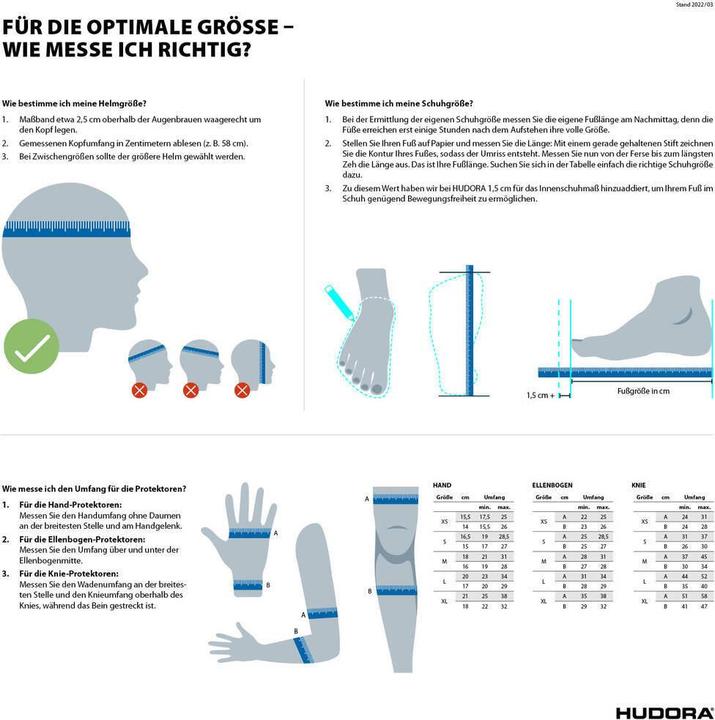 Produktbild Hudora Protektoren-Set (XS, Knieschoner, Ellbogenschoner, 4 Stück)