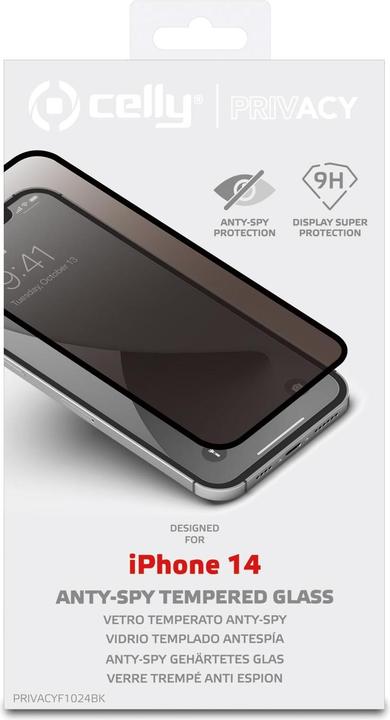 Actual product image Celly Privacy Full Glass (1 pcs., Apple iPhone 14)