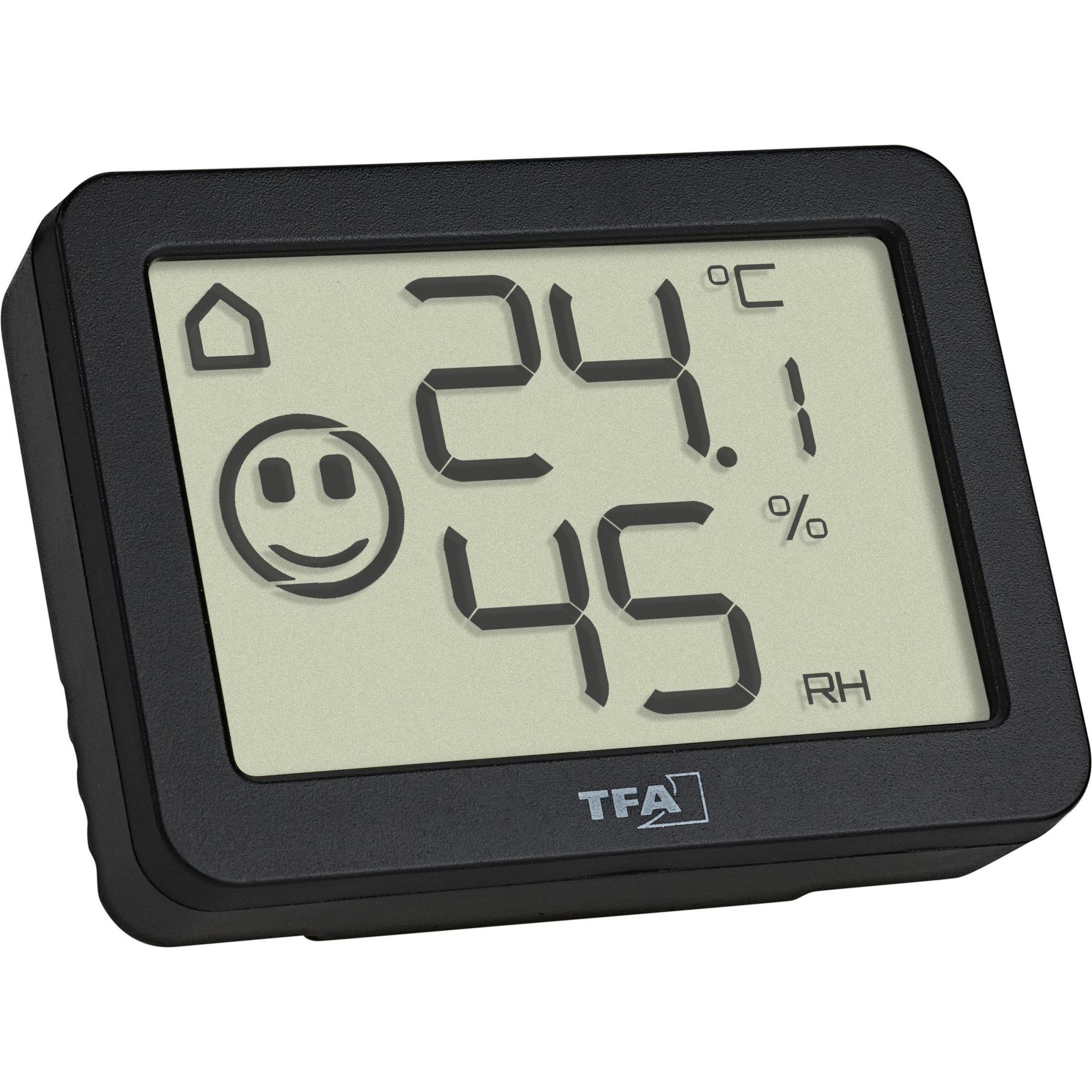 TFA Thermo-Hygrometer, Thermometer + Hygrometer, Schwarz