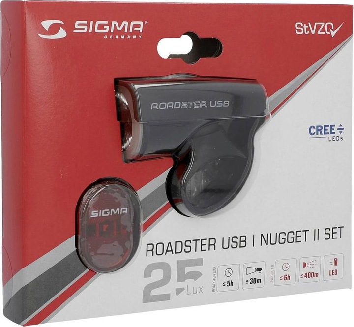 Produktbild Sigma Sport Roadster Beleuchtungs Set USB/Nugget II