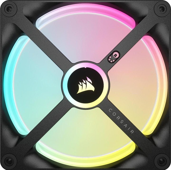 Image du produit Corsair Ventilateur iCUE LINK QX140 RGB 140 mm PWM (noir, kit de démarrage) (140 mm, 2 x)