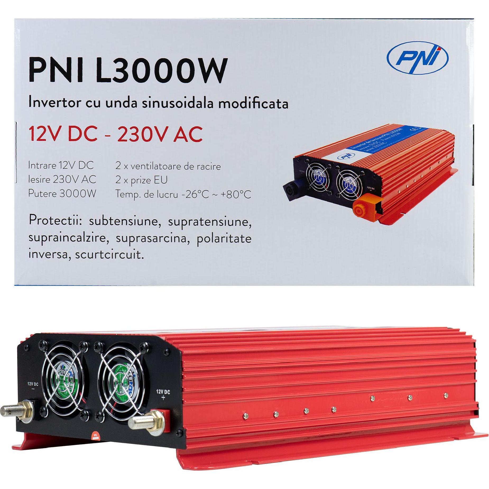 Thumbnail - PNI, Spannungswandler, Spannungswechselrichter L3000W Versorgung 12V Ausgang 230V
