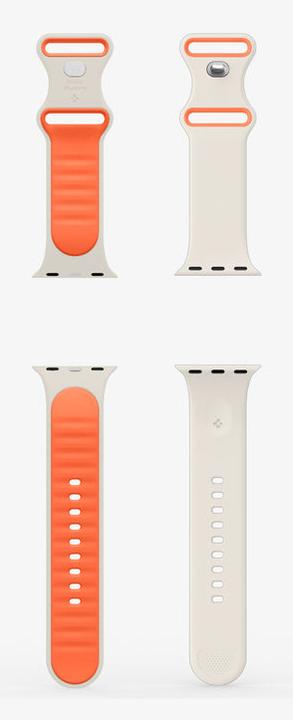 Immagine prodotto Spigen - Nano Pop - Apple Watch 1/2/3/4/5/6/7/8/9/10/SE/SE 2 (38/40/41/42mm) - Orange Beige (40 mm, Materiale sintetico, Silicone)