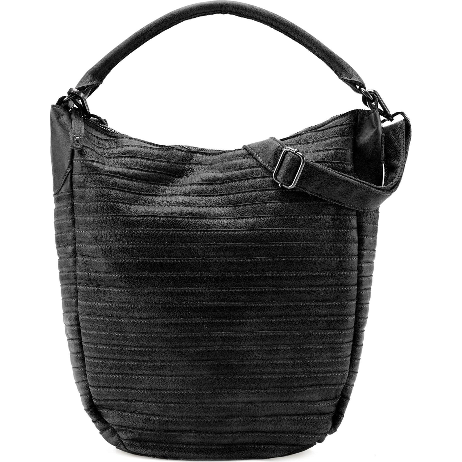 FredsBruder, Bauchtasche, Gürteltier S Schultertasche Leder 31 cm, Schwarz