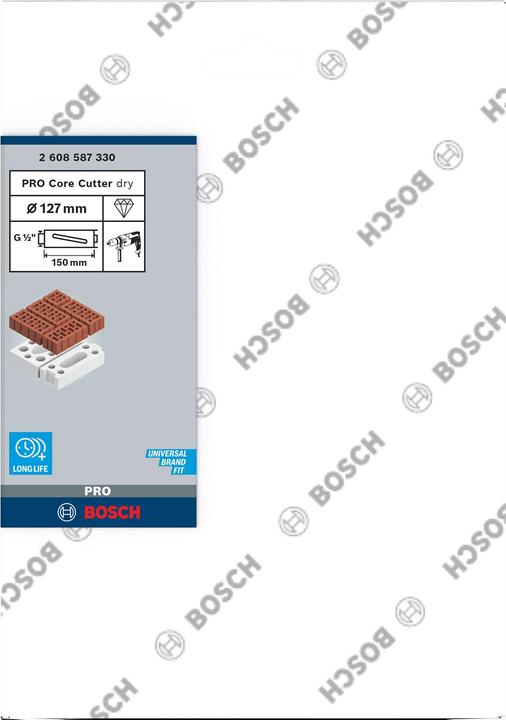 Immagine prodotto Bosch Professional Zubehör PRO Core Cutter asciutto, 127 x 150 mm, G 1/2 pollici (127 mm)