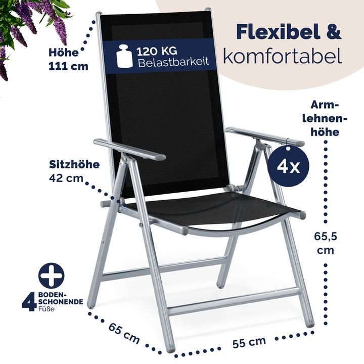 Immagine prodotto Casaria Set di 4 sedie da giardino