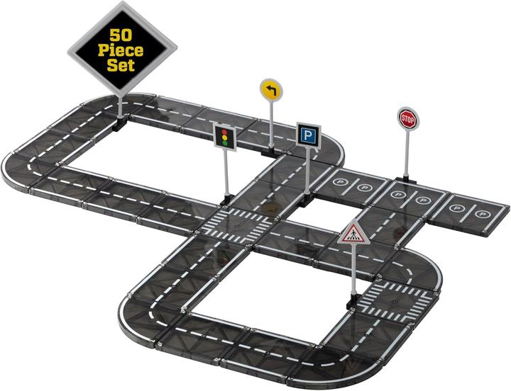 Actual product image Playmags Magnetic tile road set